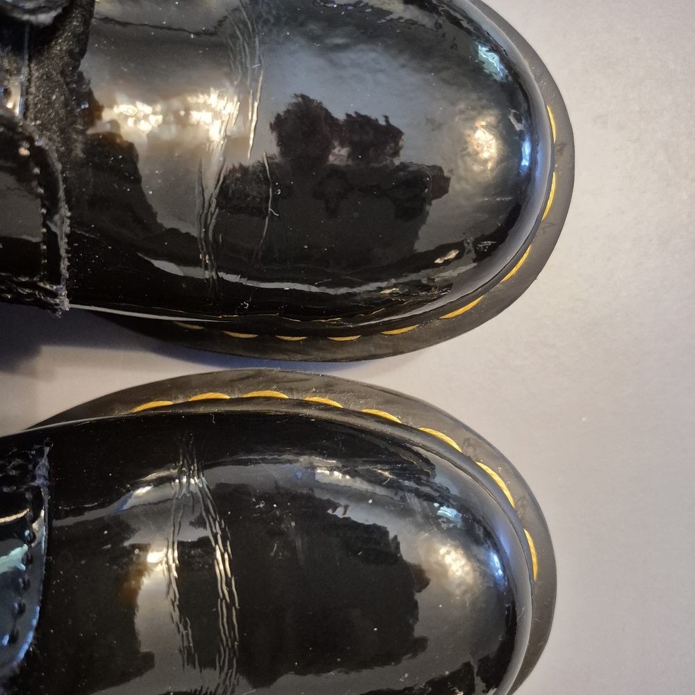 Dr. Martens 1460 8 Eye Black Patent Leather Boots - Picture 4 of 6